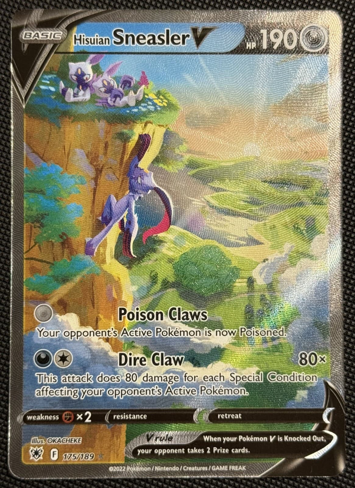 Hisuian Sneasler V - 175/189 - Pokemon Astral Radiance Alternate Art Card NM