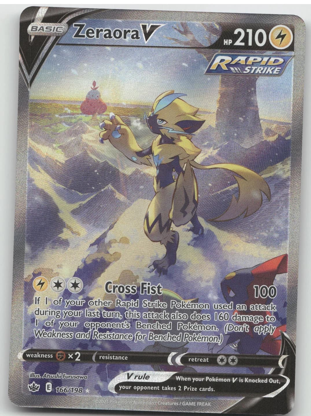 2021 Chilling Reign Zeraora V Ultra Rare #166/198