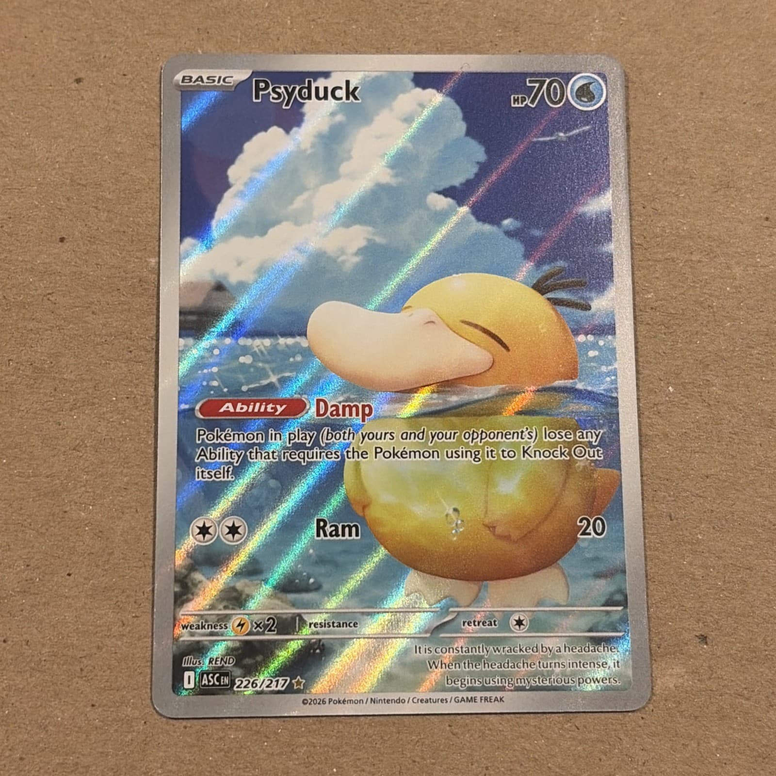 Psyduck 226/217 Ascended Heroes Illustration Rare Full Art - NM & SHIPS FAST!