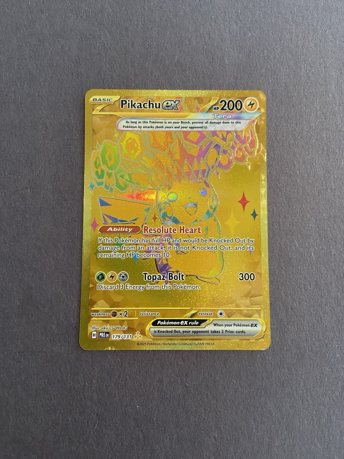 Pikachu ex 179/131 Sv: Prismatic Evolutions Hyper Rare