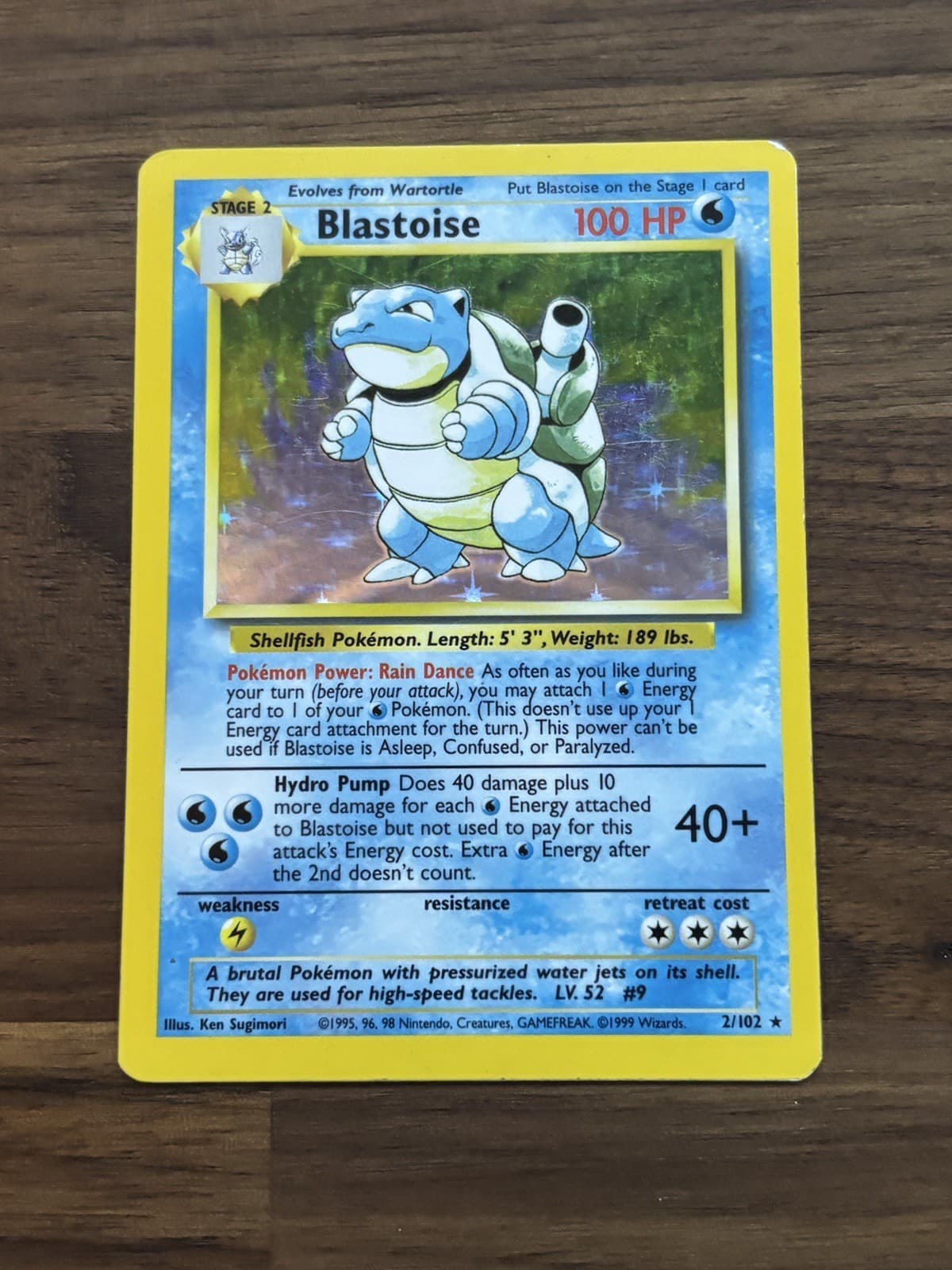 The Pokémon Company Blastoise 002/102 Base Set Holo Rare (English) 1999
