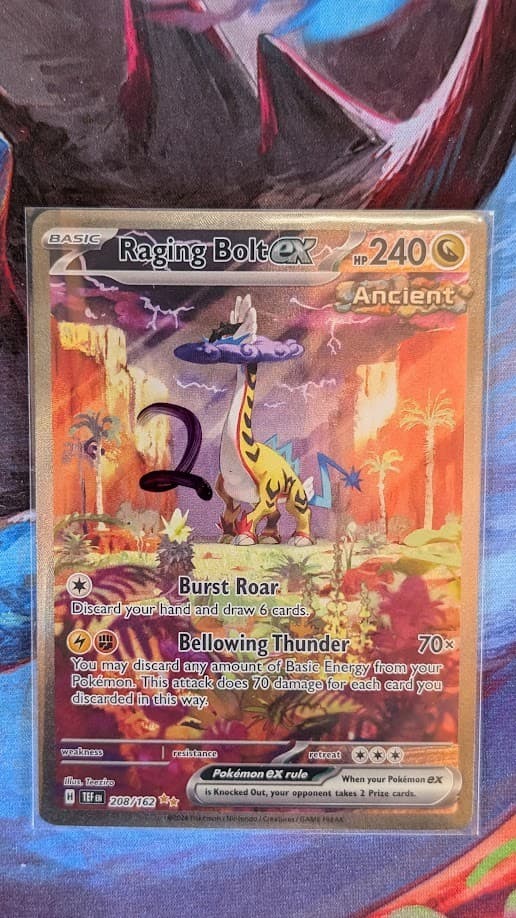 Pokémon Raging Bolt ex 208/162 Sv05: Temporal Forces Special Illustration Rare