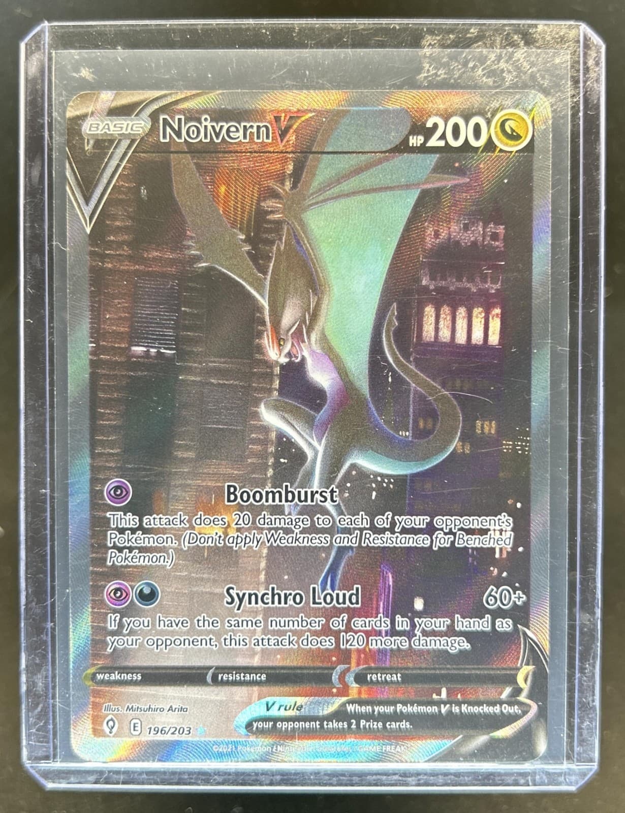 2021 Pokemon SWSH Evolving Skies Noivern V Full Art Ultra Rare #196/203