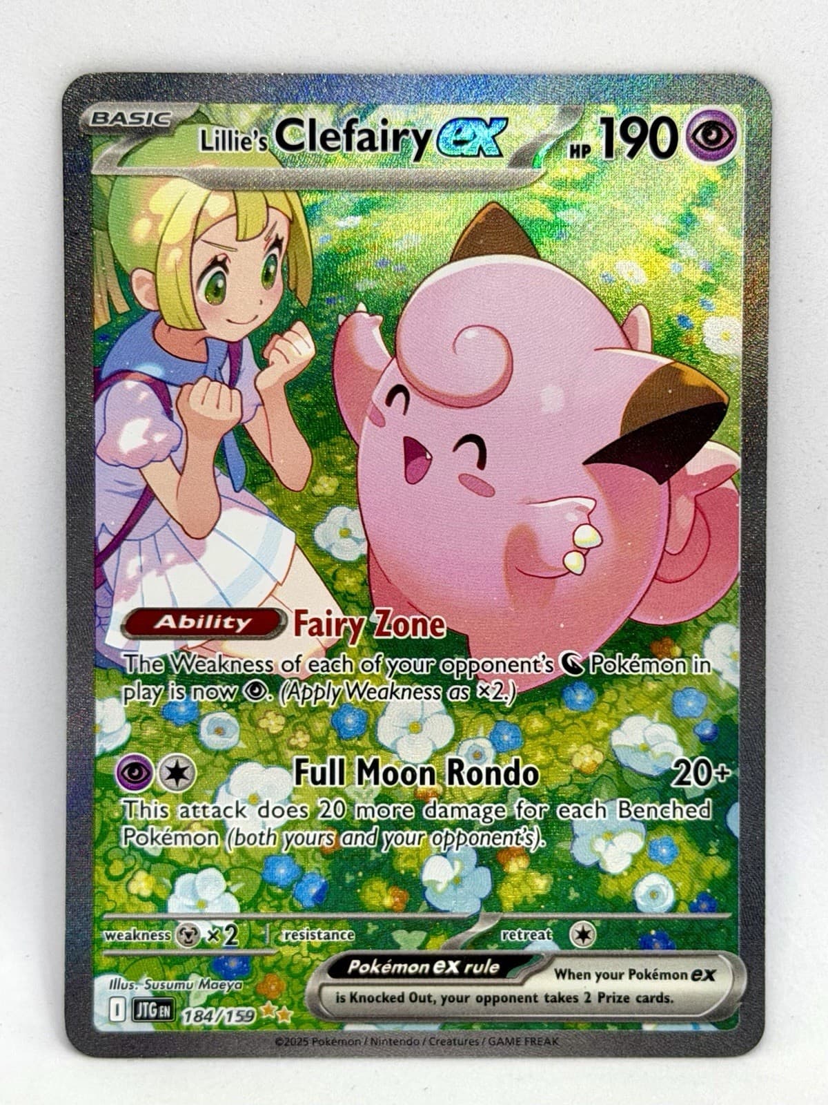 Lillie's Clefairy Ex #184/159 Pokemon SV09: Journey Together LP/NM SIR