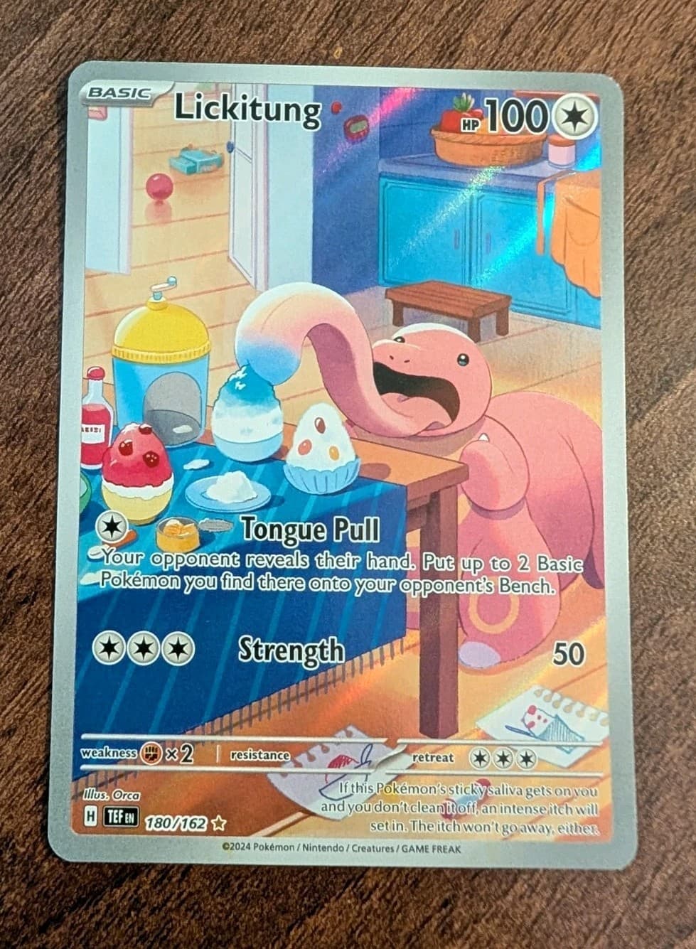 Lickitung 180/162 SV Temporal Forces Illustration Rare Card Pokémon TCG NM