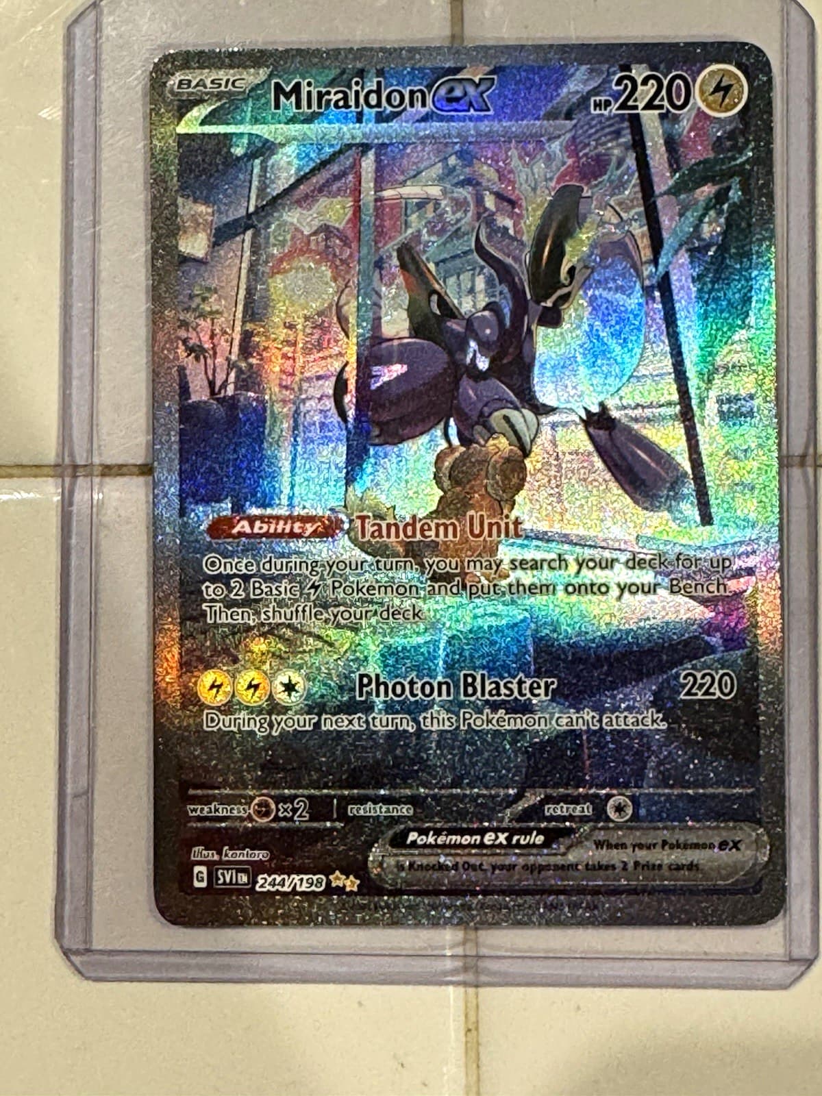 Pokemon TCG Miraidon ex 244/198 SV01 Ultra Rare Full Art Holo EN