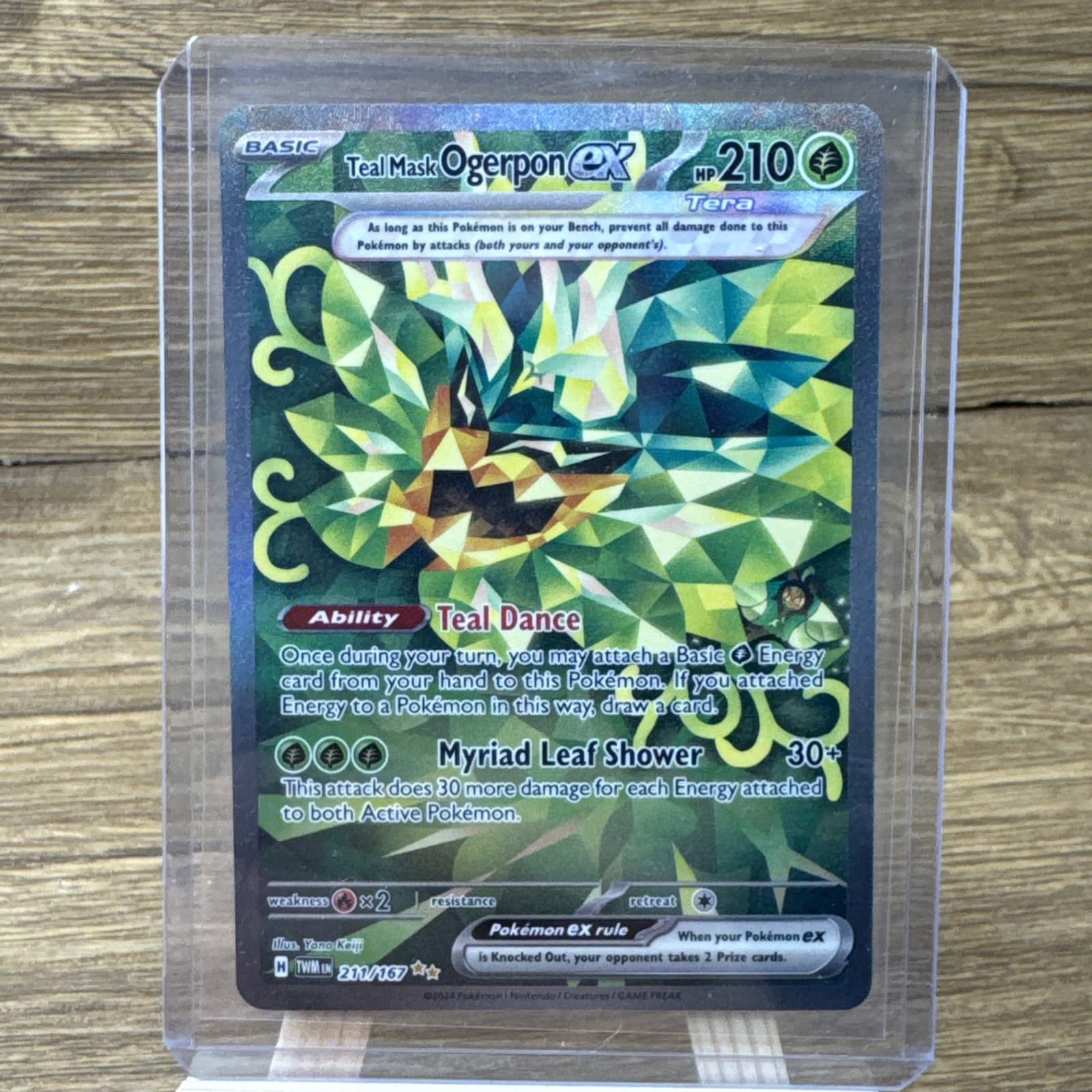 Pokemon Twilight Masquerade Teal Mask Ogerpon EX #211/167 Special Illustration