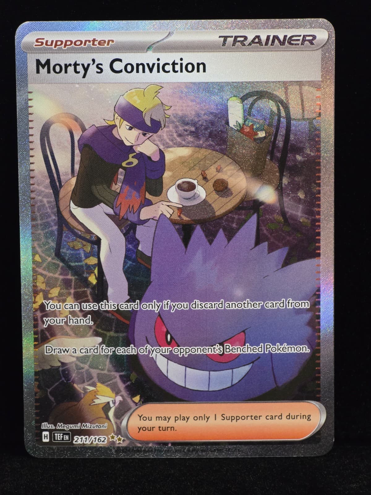 Morty's Conviction 211/162 SV05: Temporal Forces Holo SIR - NM/Mint Condtion