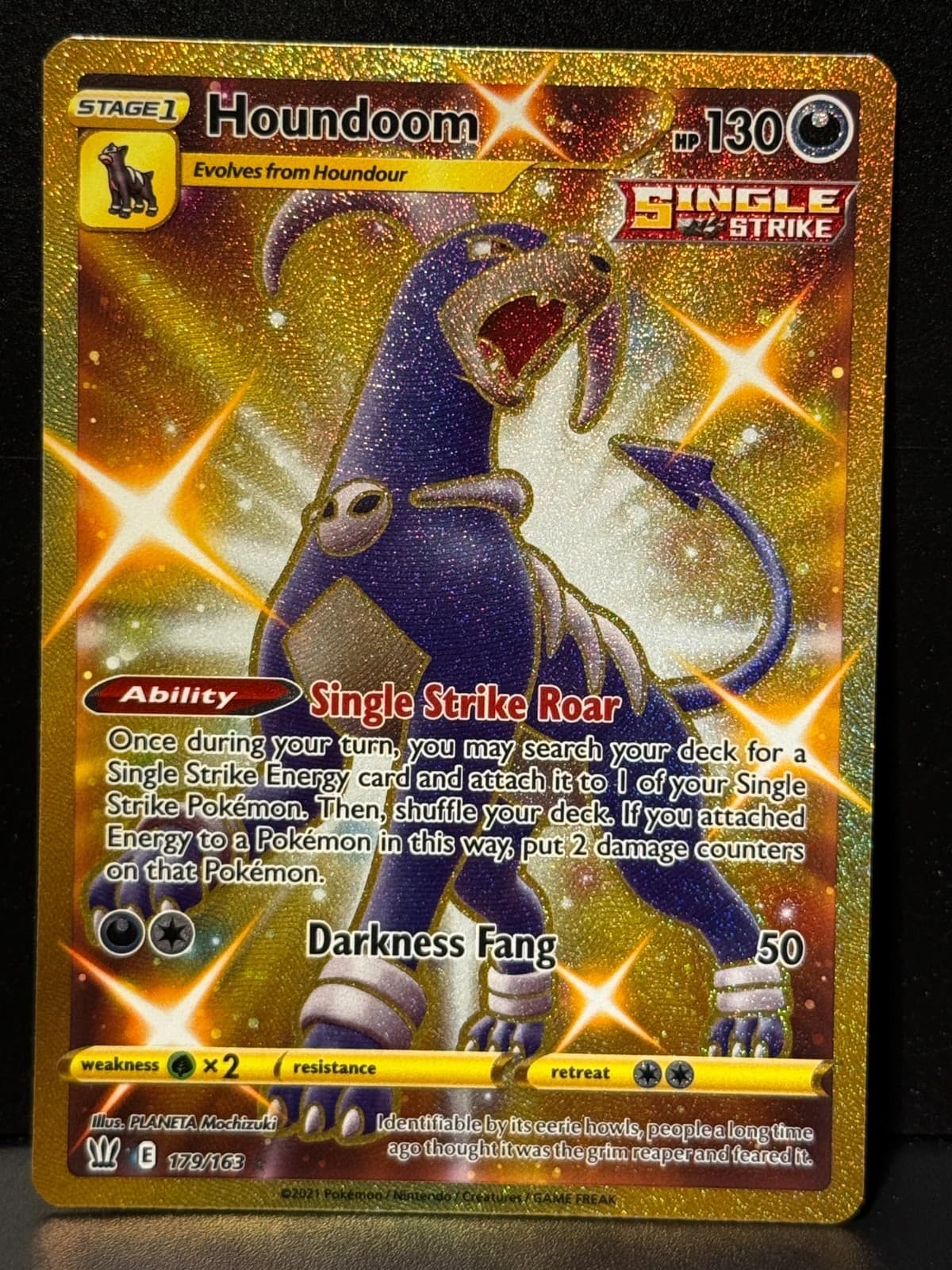 Houndoom 179/163 Battle Styles Secret Rare Holo Pokemon Card LP