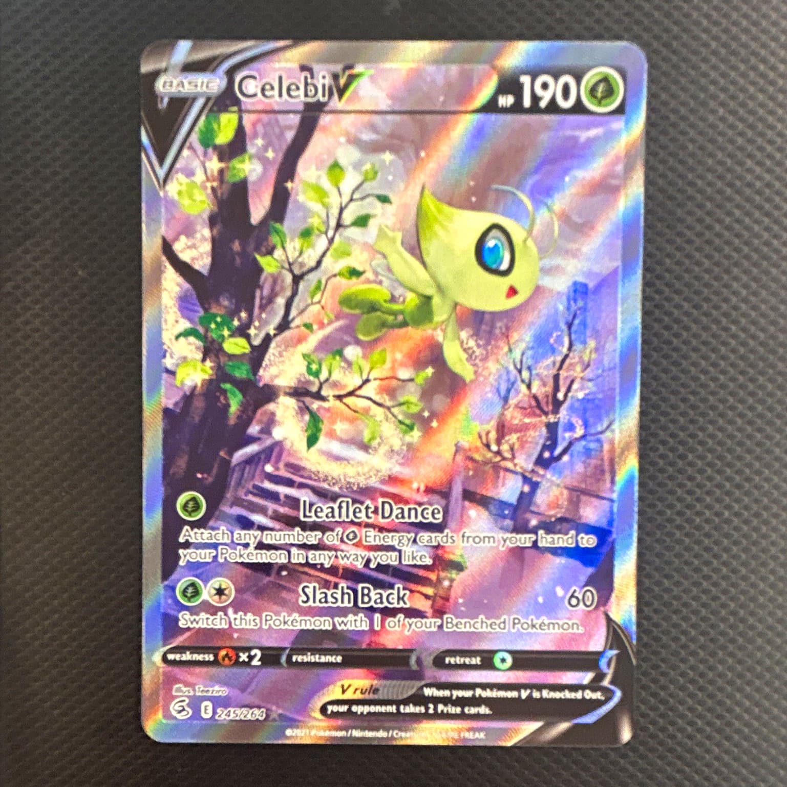 Celebi V 245/264 Fusion Strike Alternate Full Art NM