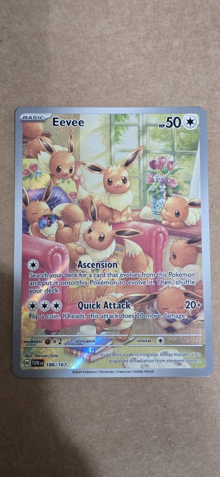 Eevee 188/167 Sv06: Twilight Masquerade Holo NM