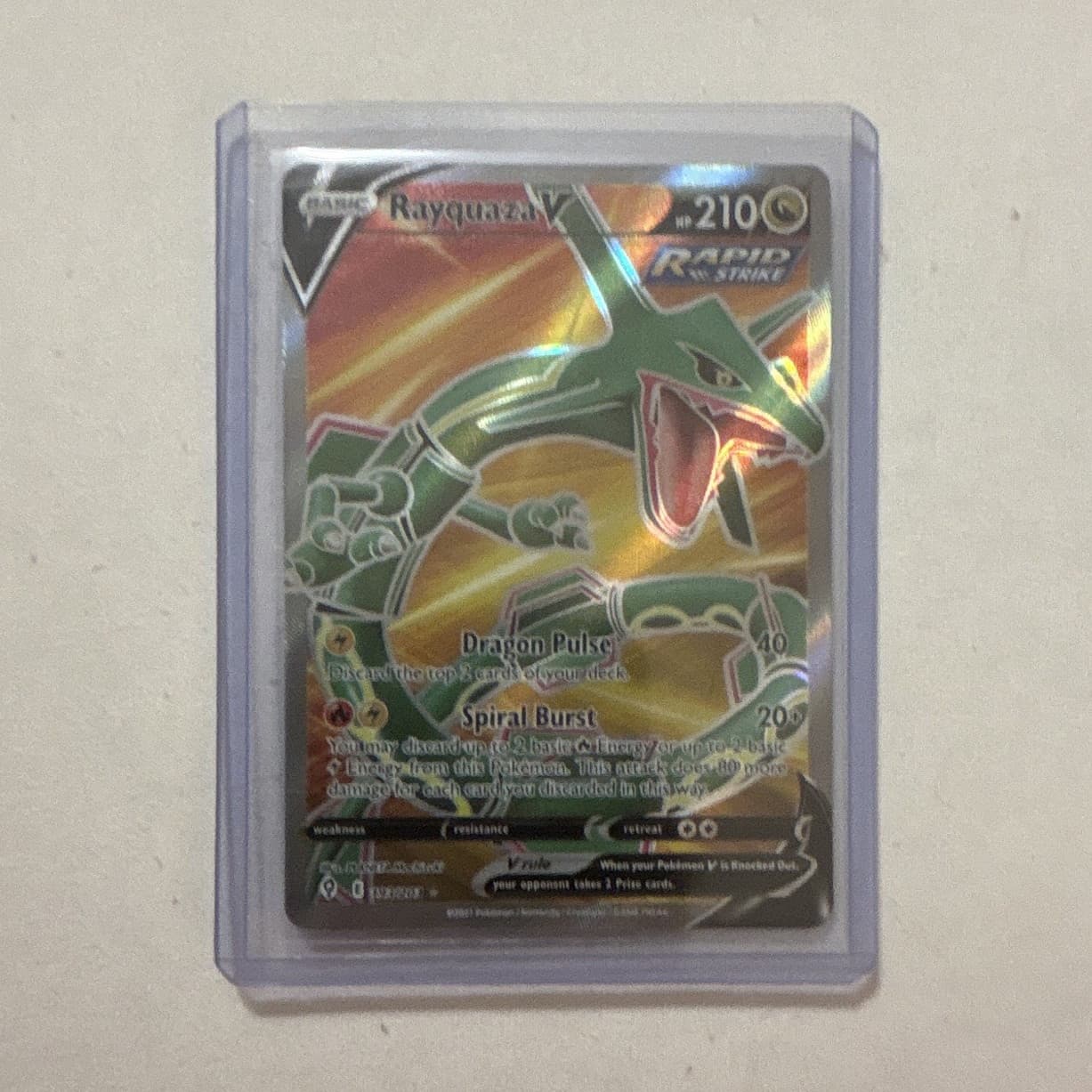 Pokemon Company Rayquaza V 193/203 Evolving Skies Ultra Rare Full Art Holo EN