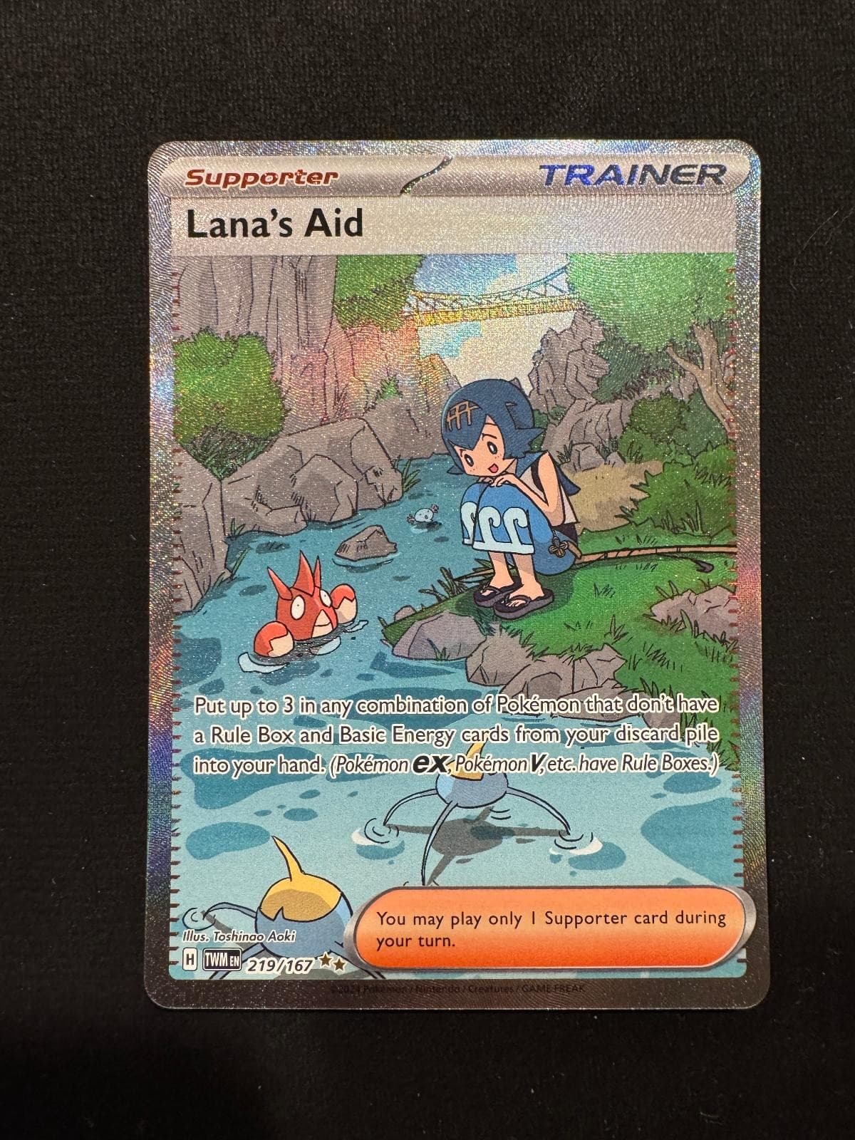 Lana's Aid 219/167 Special Illustration Rare Twilight Masquerade Pokemon NM