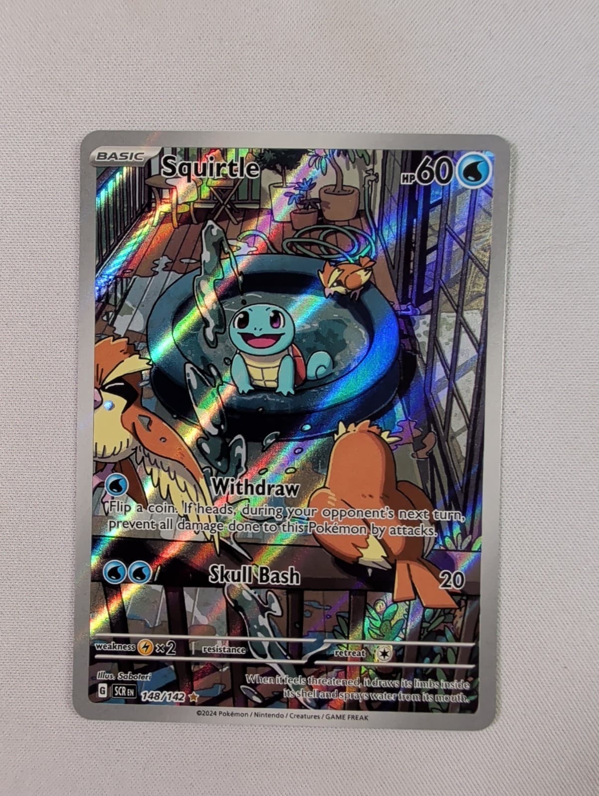 Squirtle 148/142 IR Stellar Crown Pokémon TCG Illustration Rare NM