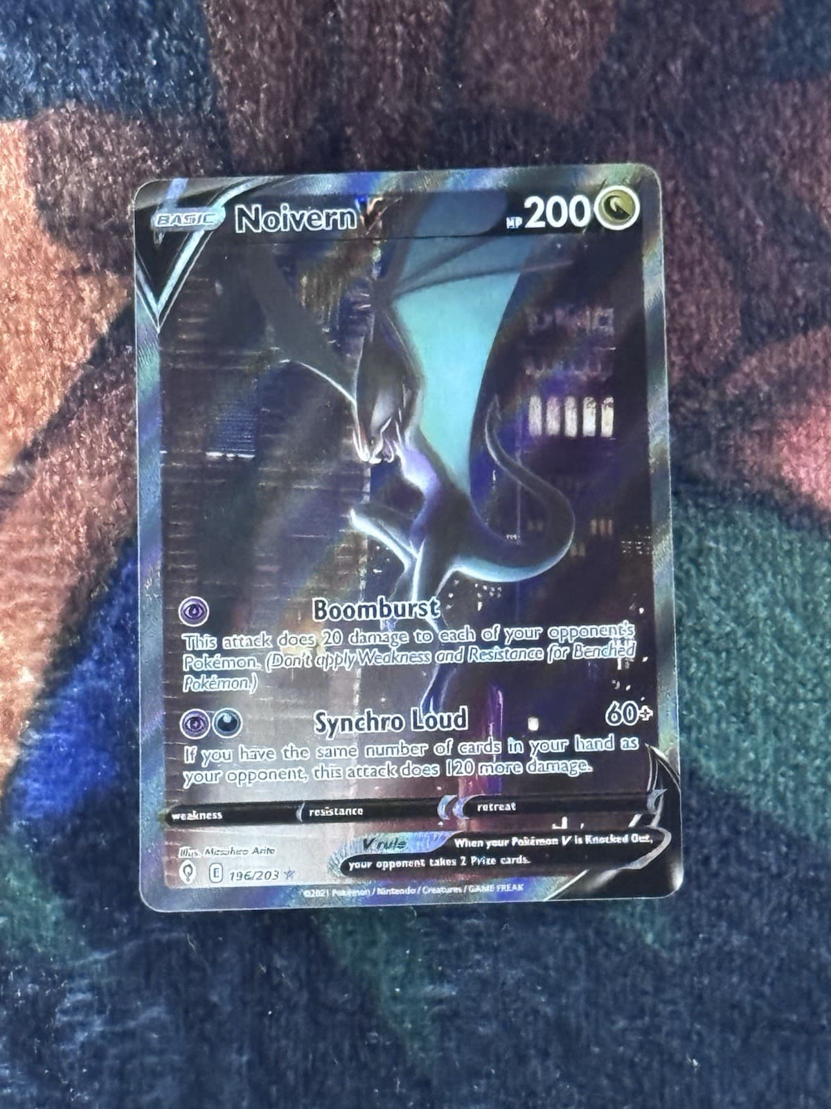 Noivern V (Alternate Full Art) 196/203 SWSH07: Evolving Skies
