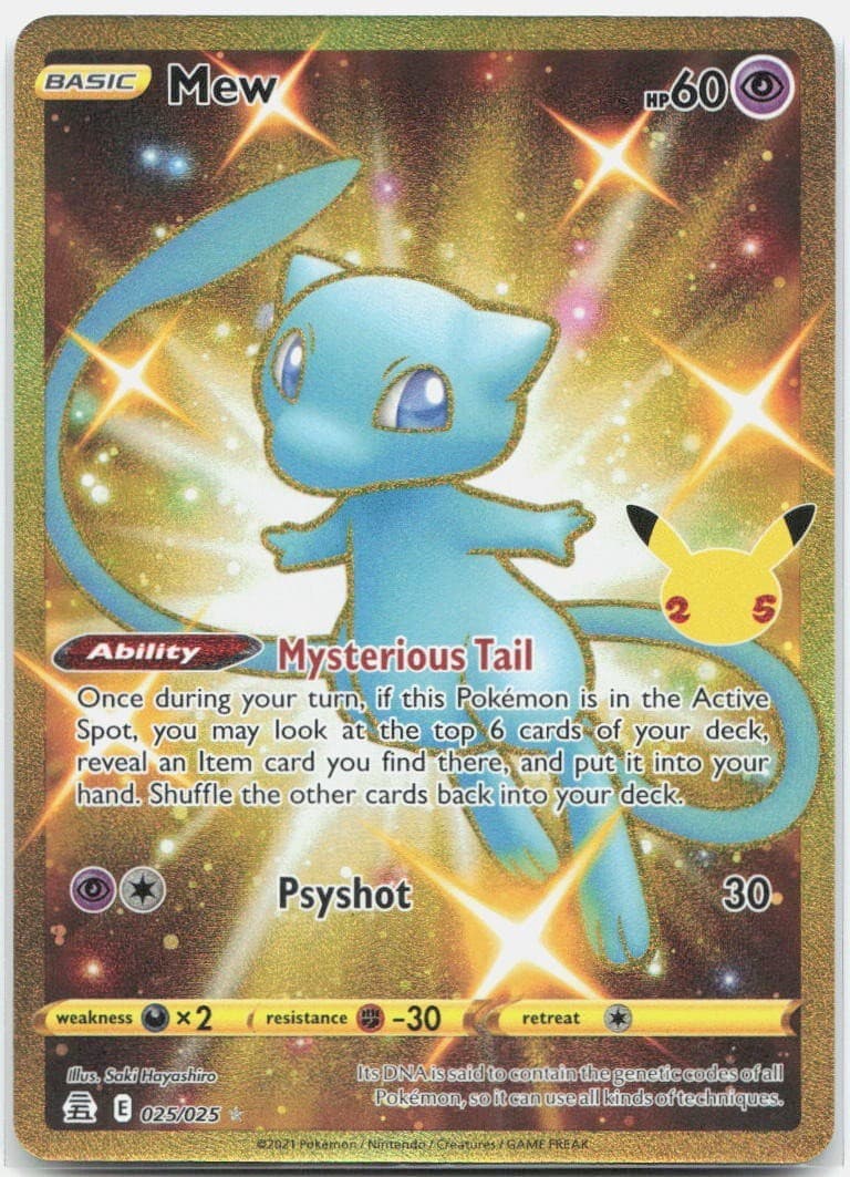 Pokemon Mew 025/025 LP Holo R Celebrations