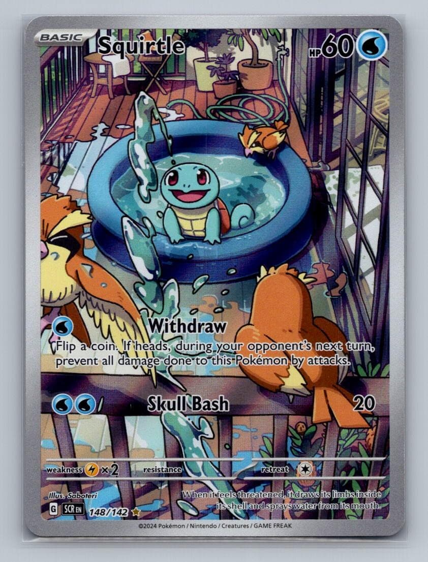 SQUIRTLE 148/142 IR STELLAR CROWN POKEMON HOLO NM
