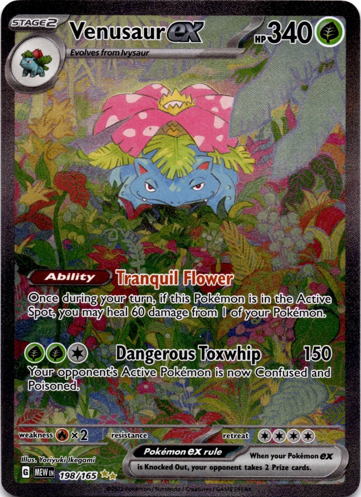 Venusaur ex Holo Special Illustration Rare SV: Scarlet & Violet 151 198/165 NM