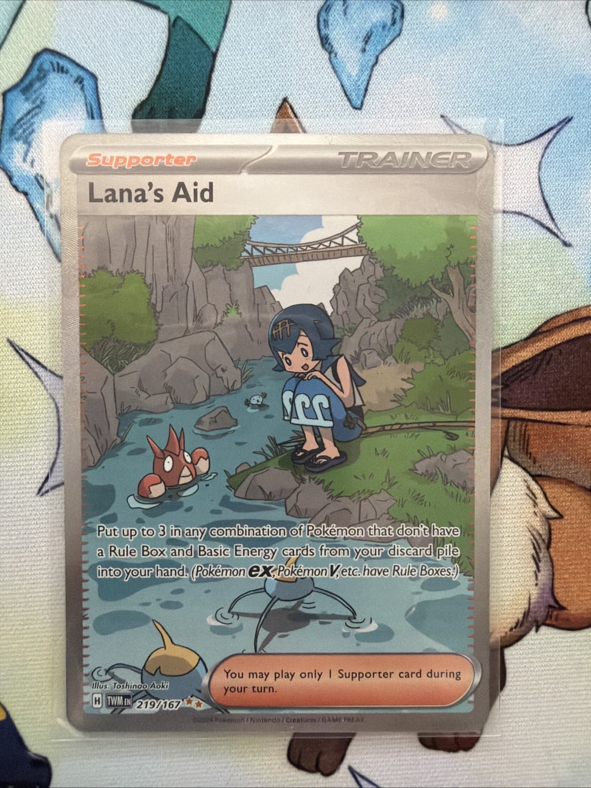 Pokémon TCG Lana's Aid 219/167 SV06 Twilight Masquerade Full Art Holo SIR Eng