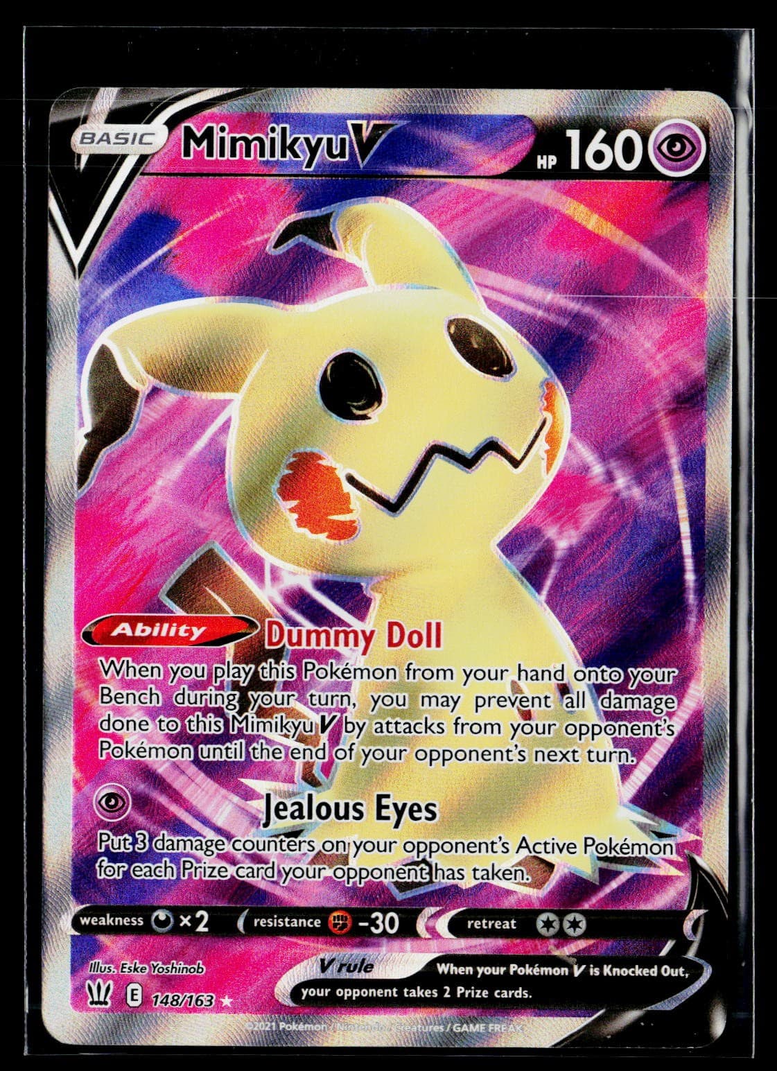 SWSH05: Battle Styles 148/163 Mimikyu V (Full Art)