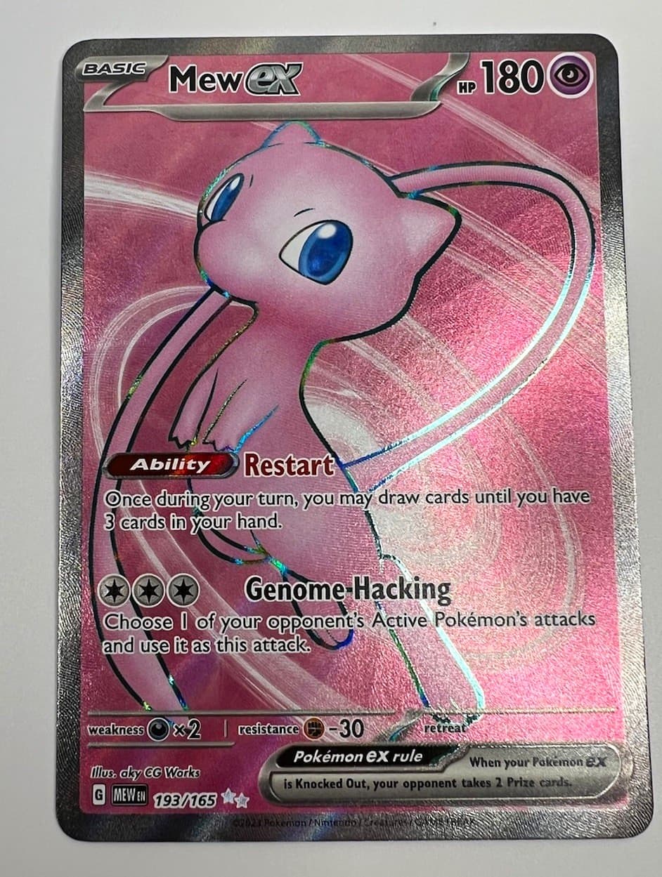 Mew ex 193/165 Scarlet & Violet 151 Ultra Rare Holo 180 HP