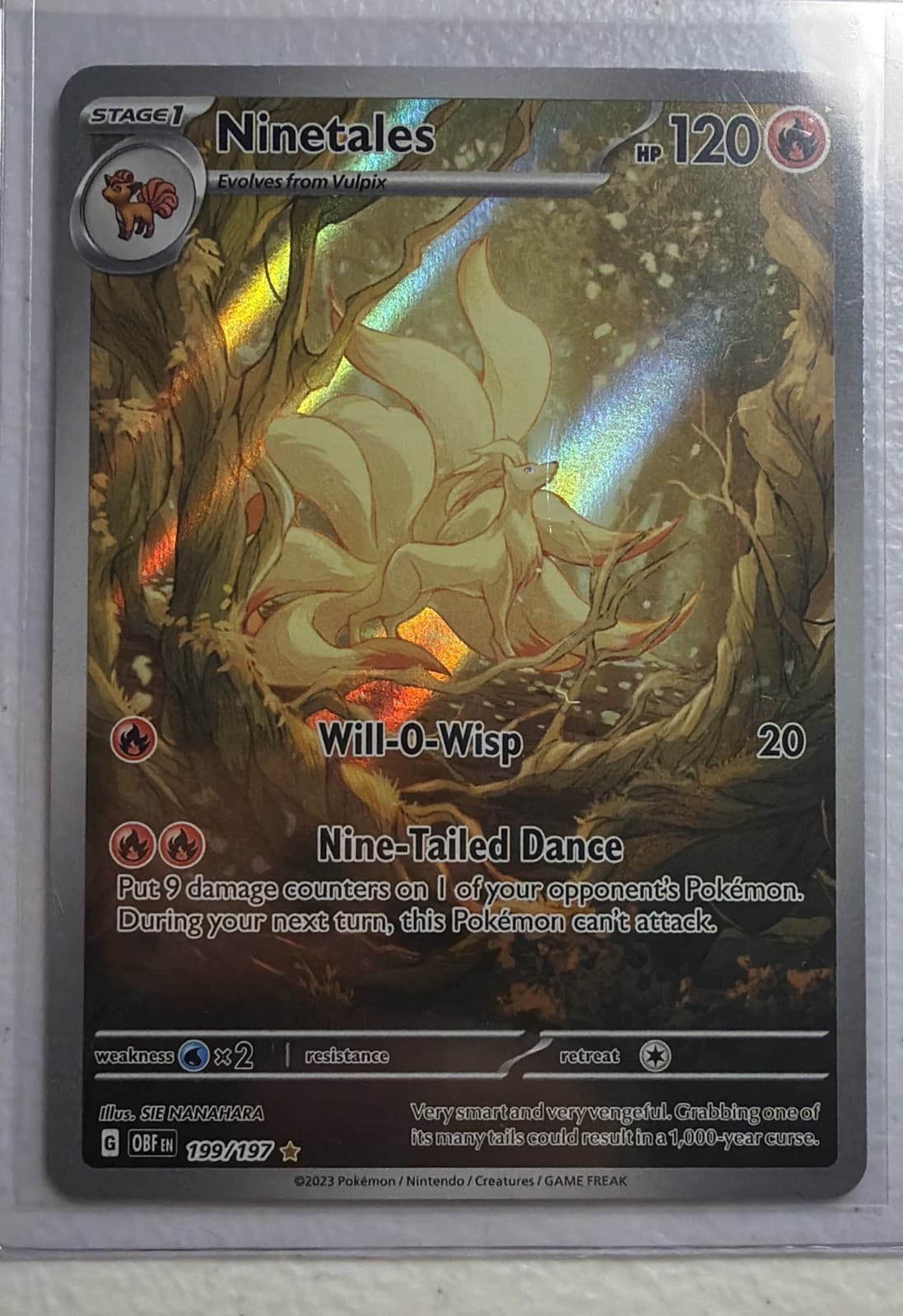 Ninetales 199/197 SV03: Obsidian Flames Holo