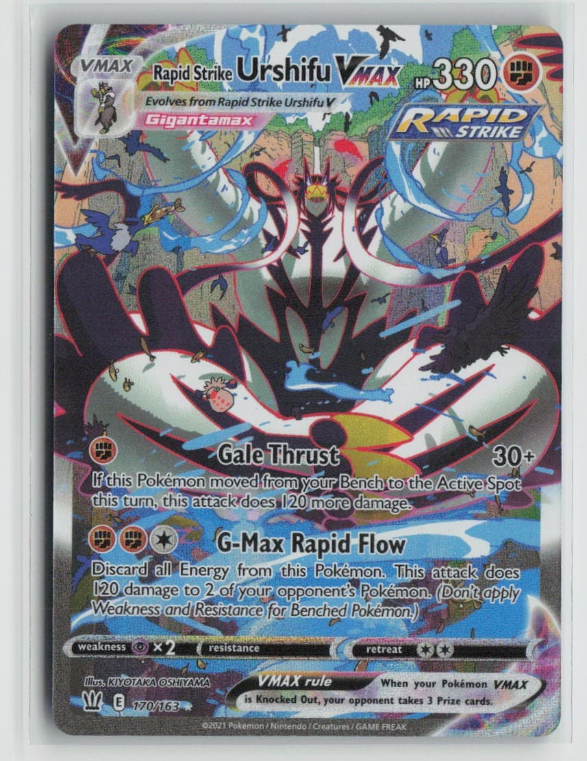 Rapid Strike Urshifu VMAX (Alternate A... 170/163 Pokemon SWSH05 ScR Holofoil NM