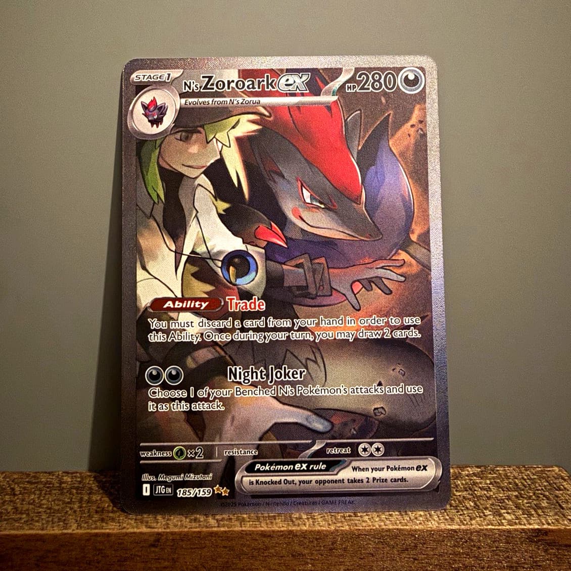 The Pokémon Company N's Zoroark ex 185/159 Sv09 Journey Together SIR Holo ENG