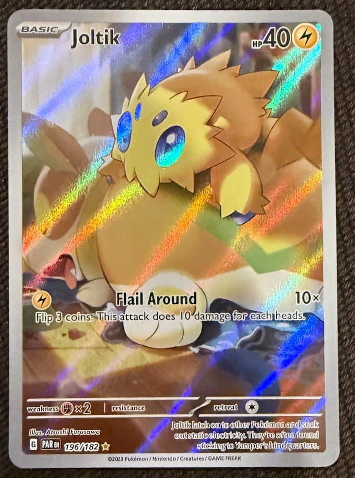 Pokemon TCG Joltik 196/182 SV04 Paradox Rift Illus Rare Holo English