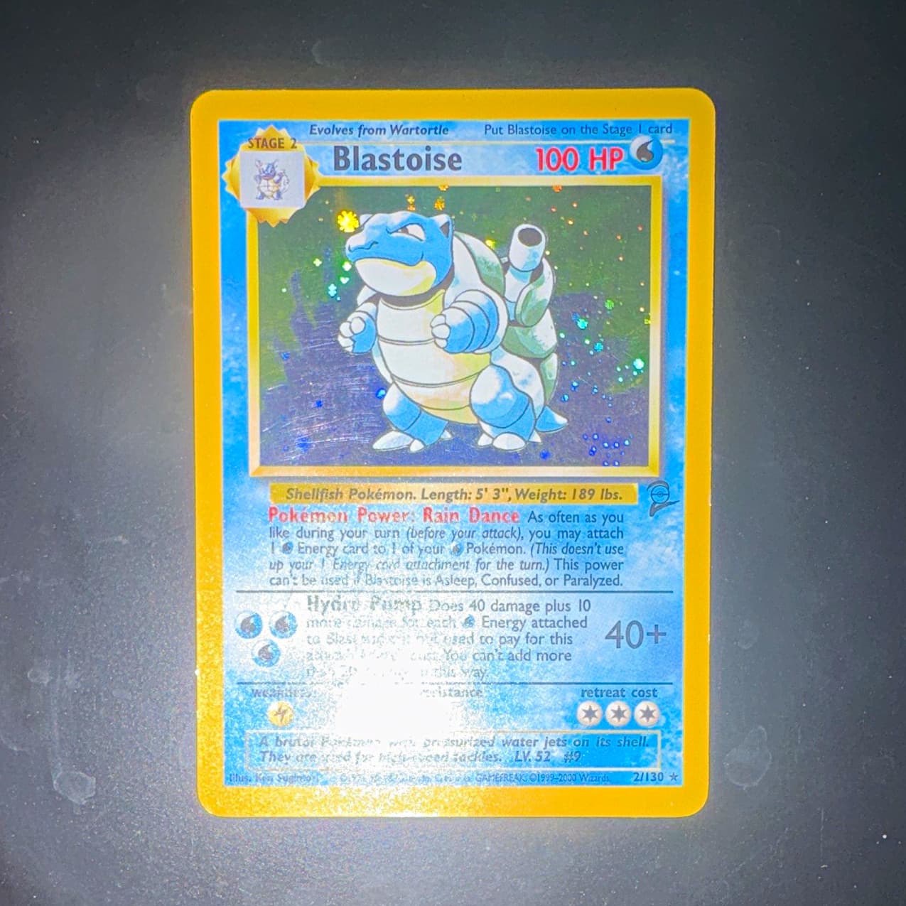 The Pokémon Company Blastoise 2/102 Base Set Holo Rare, English 1999 100HP