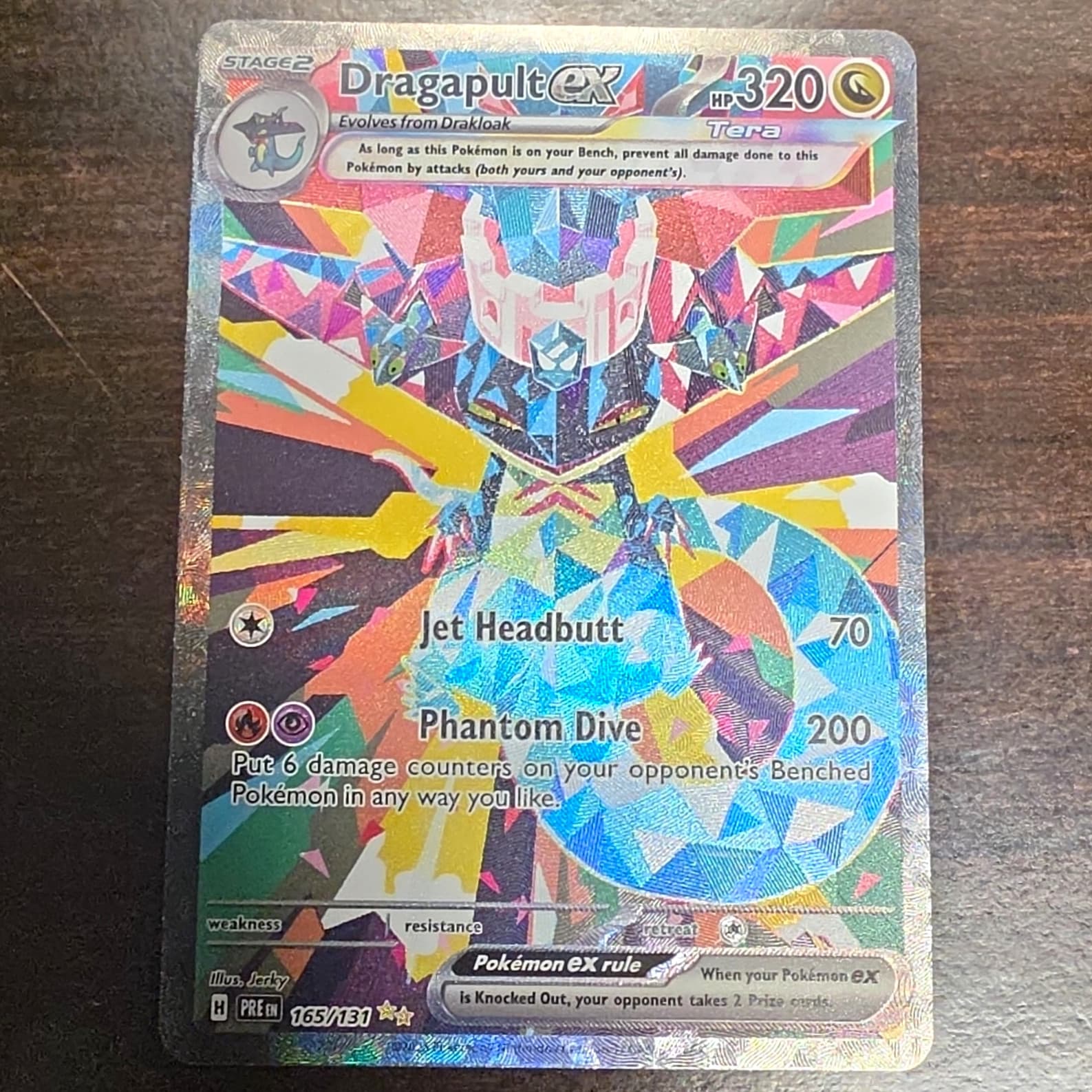 Dragapult ex 165/131 Sv Prismatic Evolutions SIR Holo EN HP320