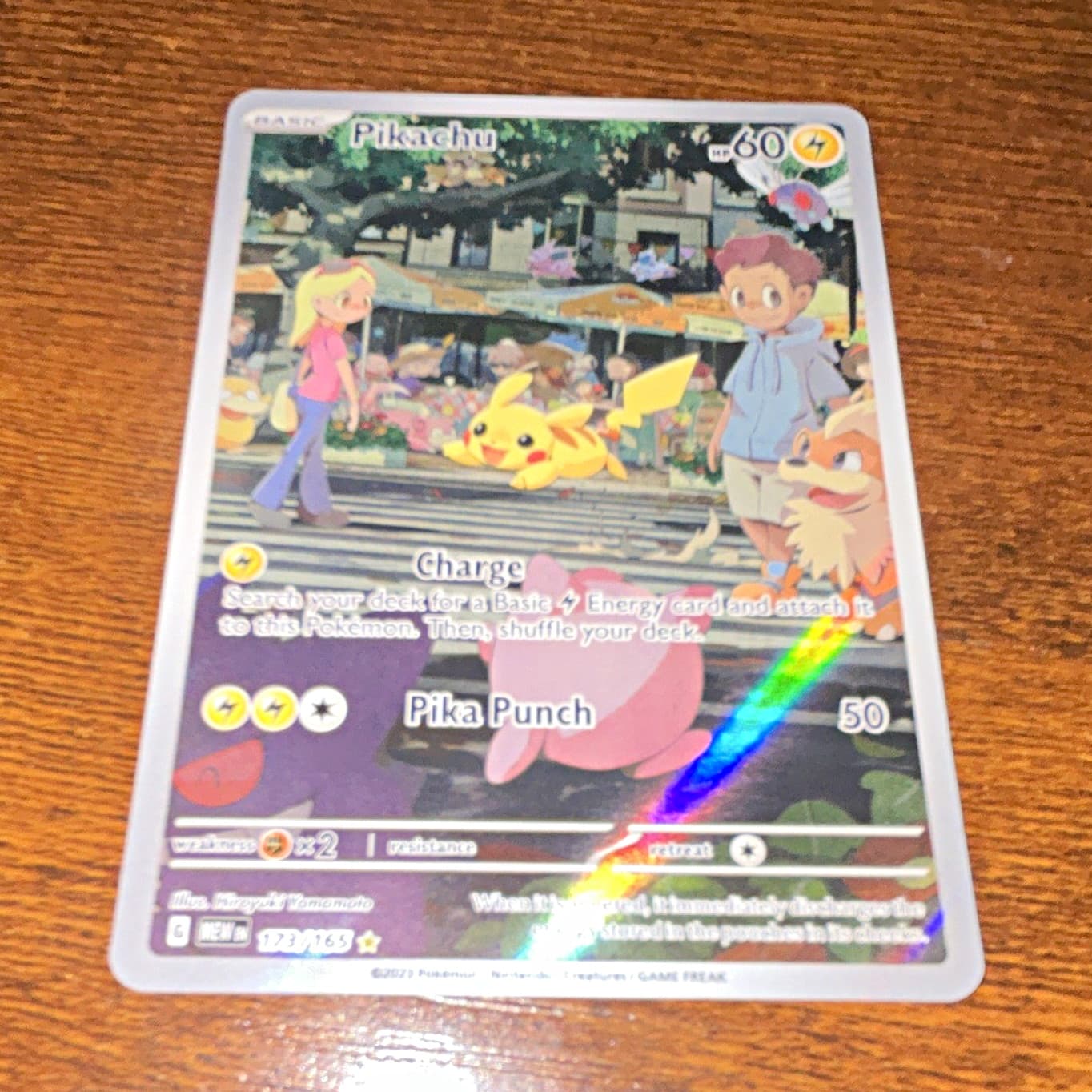 Pikachu 173/165 SV Scarlet & Violet 151 Illustration Rare Holo Full Art