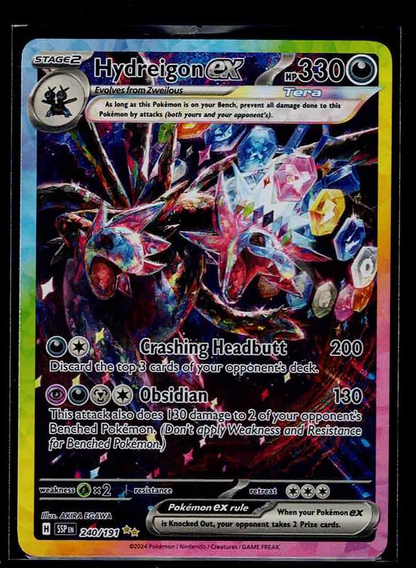 Hydreigon ex 240/191 Special Illustration Rare Surging Sparks Pokemon Holo NM