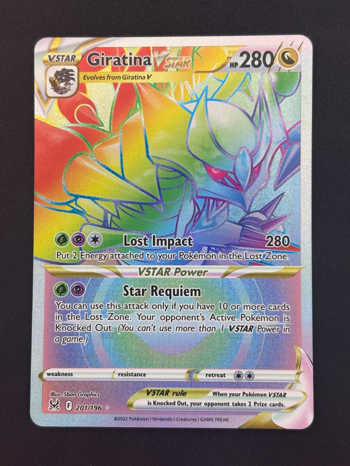 Giratina VSTAR 201/196 - Lost Origin - Near Mint NM Pokemon Card