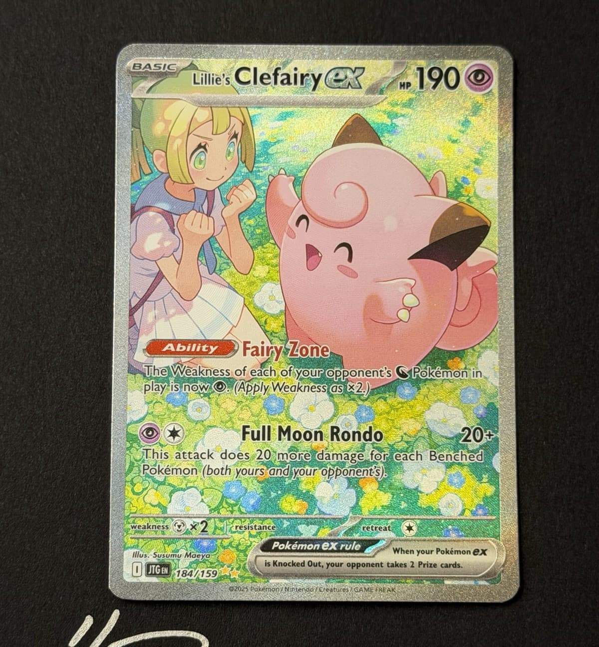Lillie's Clefairy ex Full Art Holo SIR 184/159 SV09 Journey Together NM