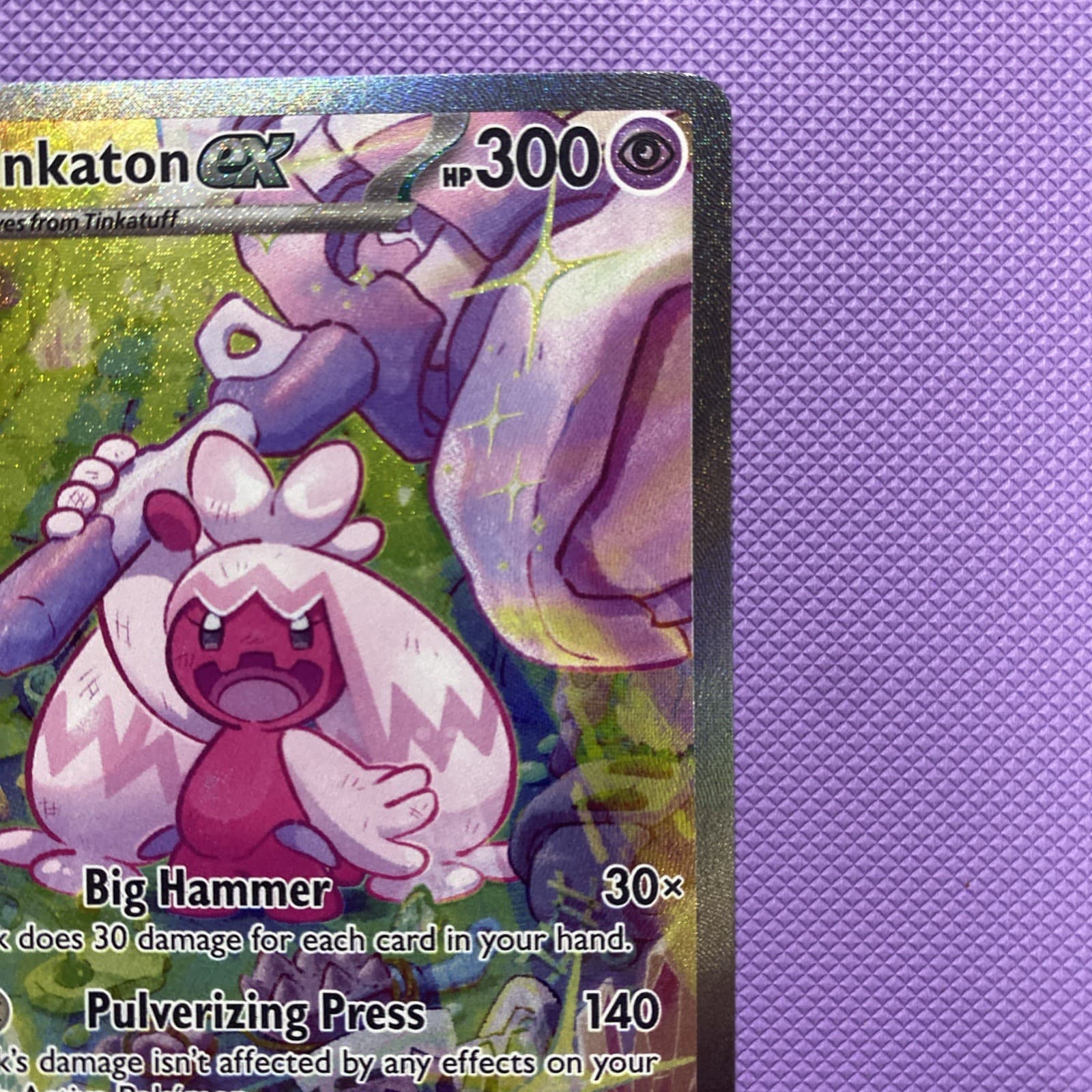 Pokemon TCG Tinkaton ex Special Illustration Rare Full Art Holo 262/193 Eng NM
