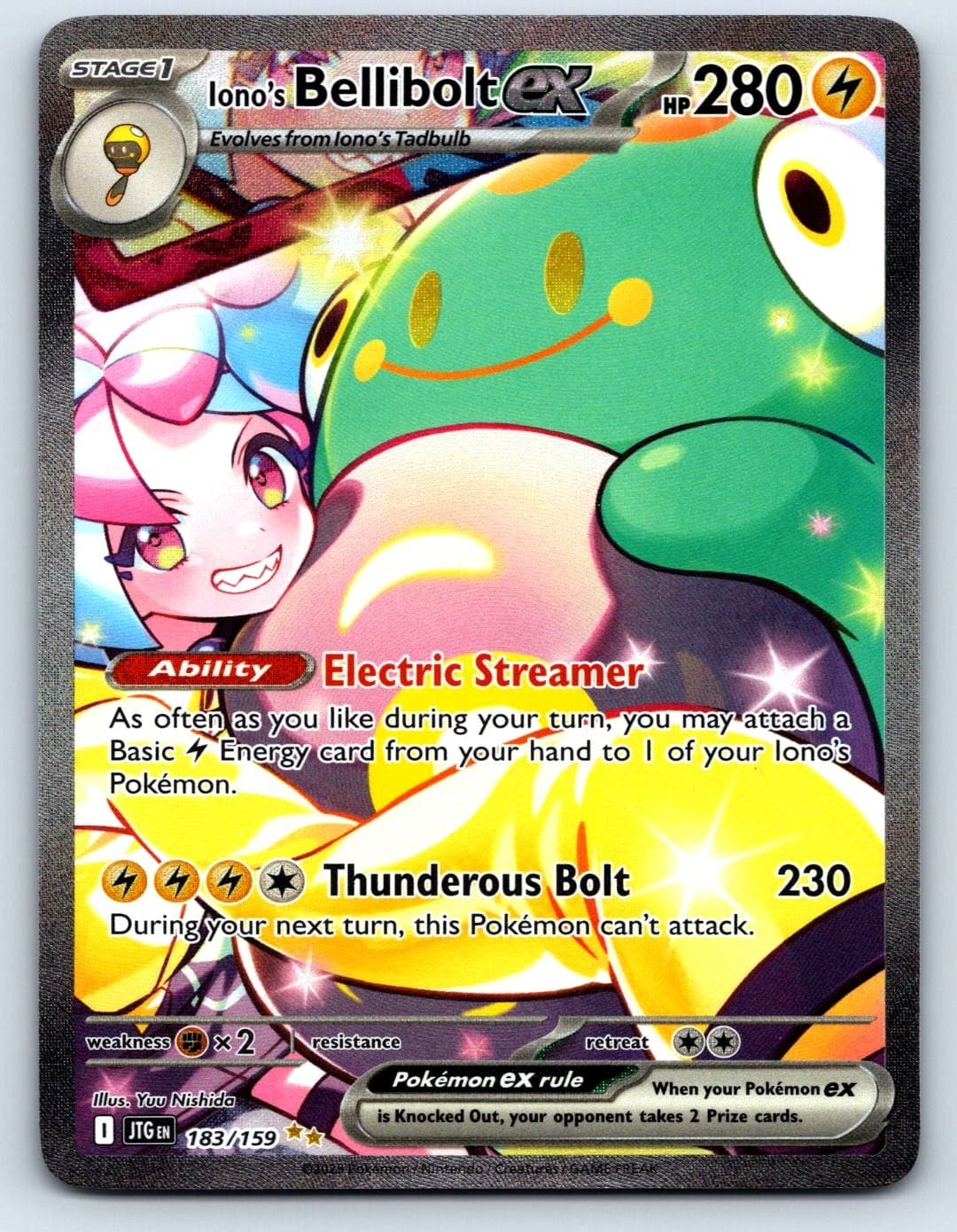 Iono's Bellibolt ex Special Illustration Rare SV09: Journey Together 183/159 NM