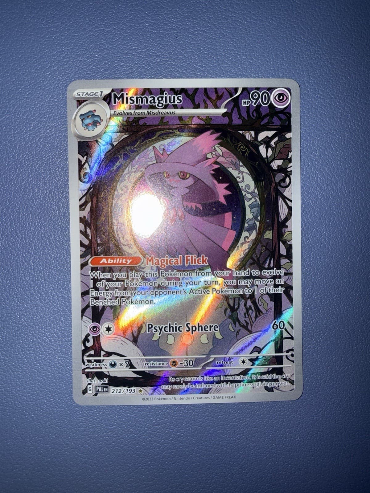 Mismagius Holo Illustration Rare SV02: Paldea Evolved 212/193 NM (POTENTIAL 10)