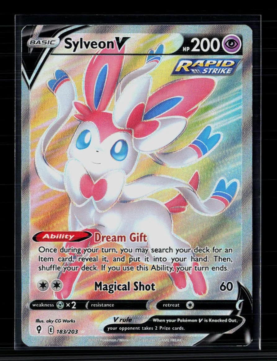 Pokemon 2021 Evolving Skies Sylveon V FA #183/203