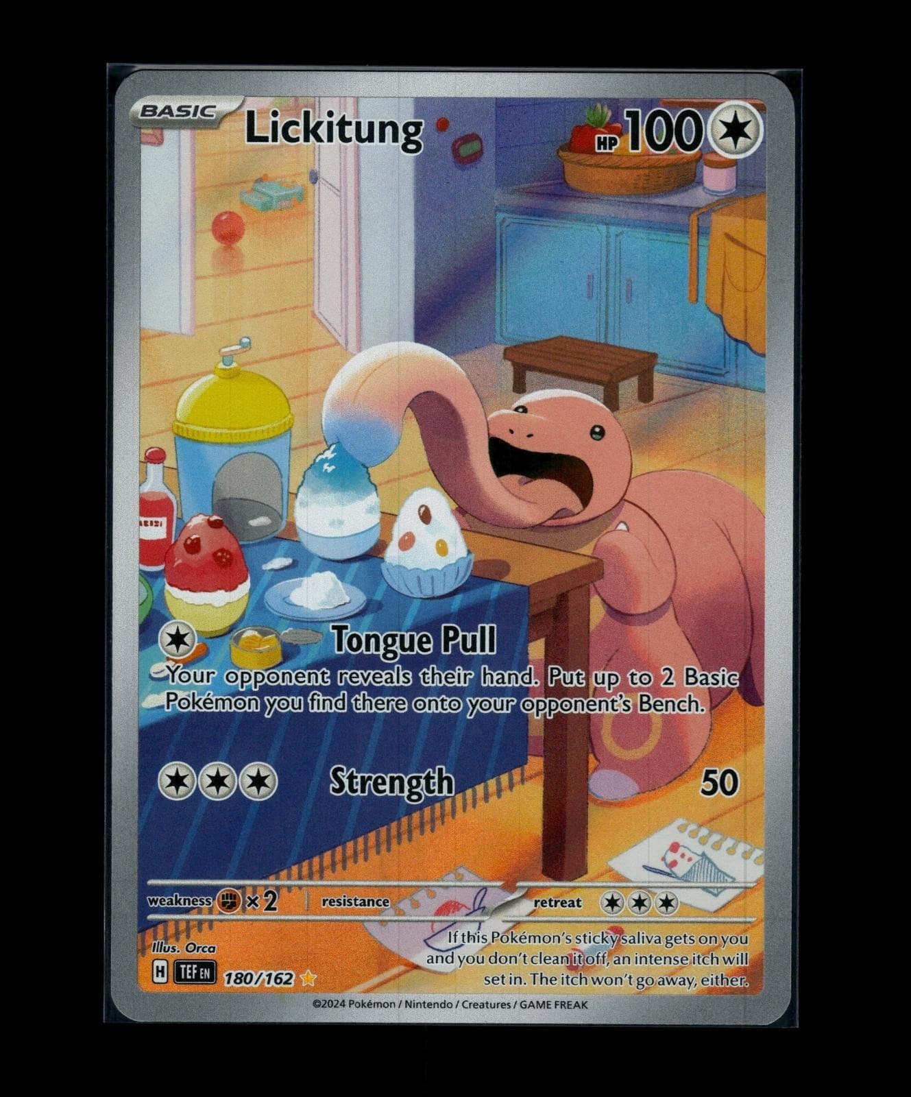 Lickitung 180/162 Illustration Rare Temporal Forces Pokemon Holo Near Mint