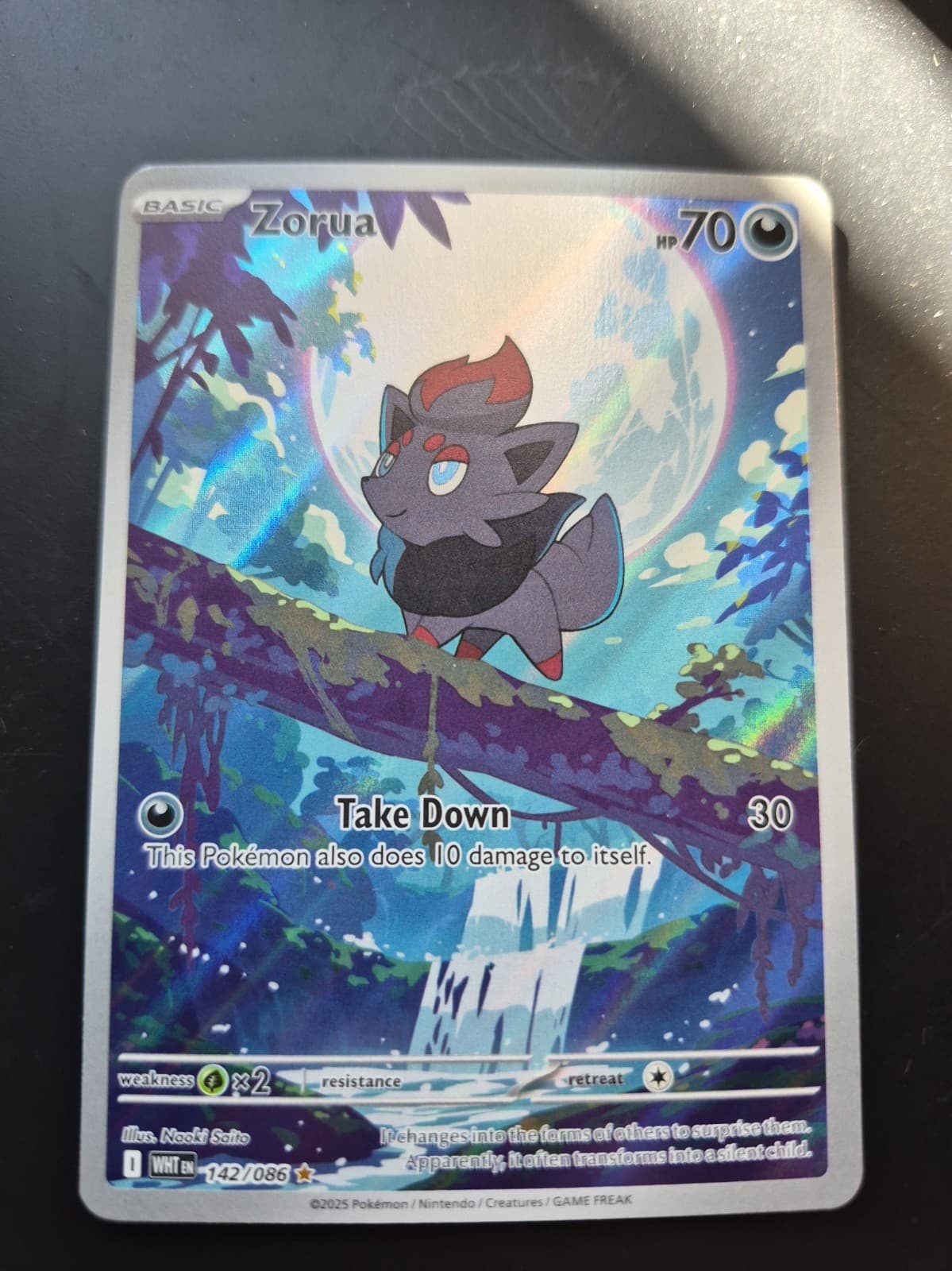 Zorua 142/086 Sv: White Flare Holo - NM/M
