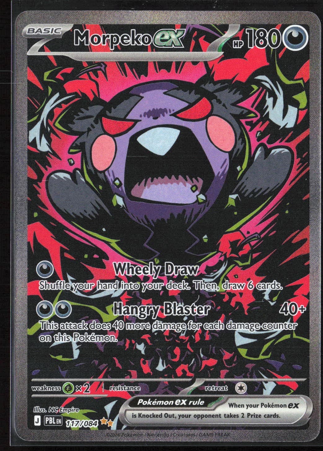 Morpeko ex Holo Special Illustration Rare ME05: Pitch Black 117/084 NM