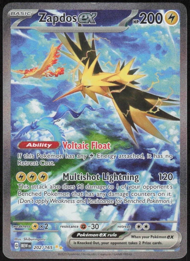 Zapdos ex 202/165 151 Holo Special Illustration Rare NM English