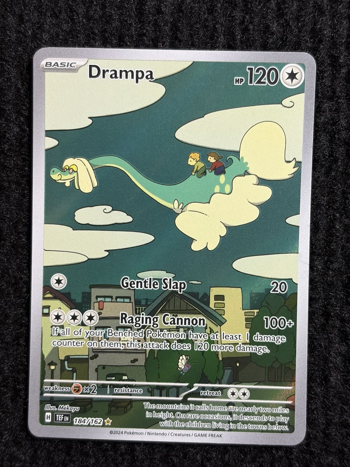 Pokémon TCG Drampa Full Art Holo 184/162 Temporal Forces Illustration Rare NM