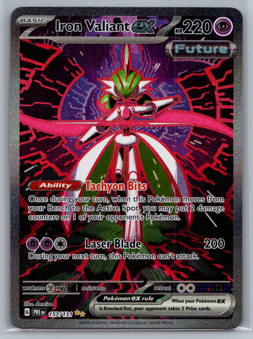 Iron Valiant ex 2025 Prismatic Evolutions #157/131 Near Mint