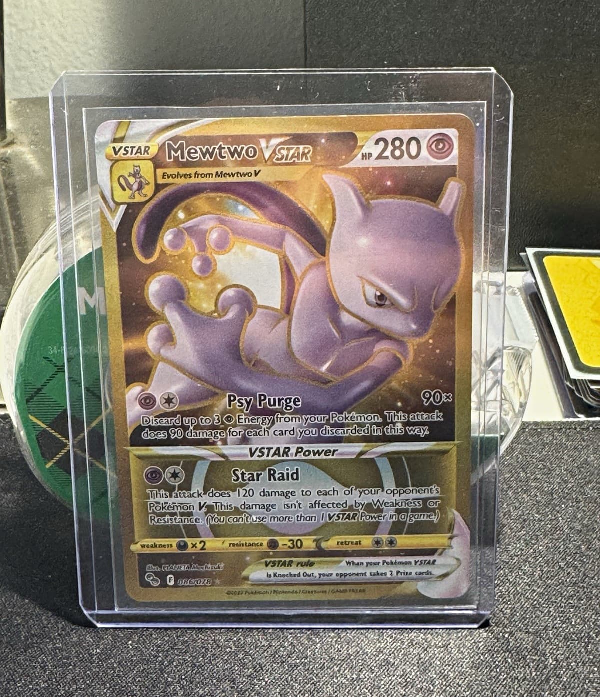 Pokemon TCG Mewtwo VSTAR GOLD 079/078 Pokemon GO Holo English 280 HP MINT
