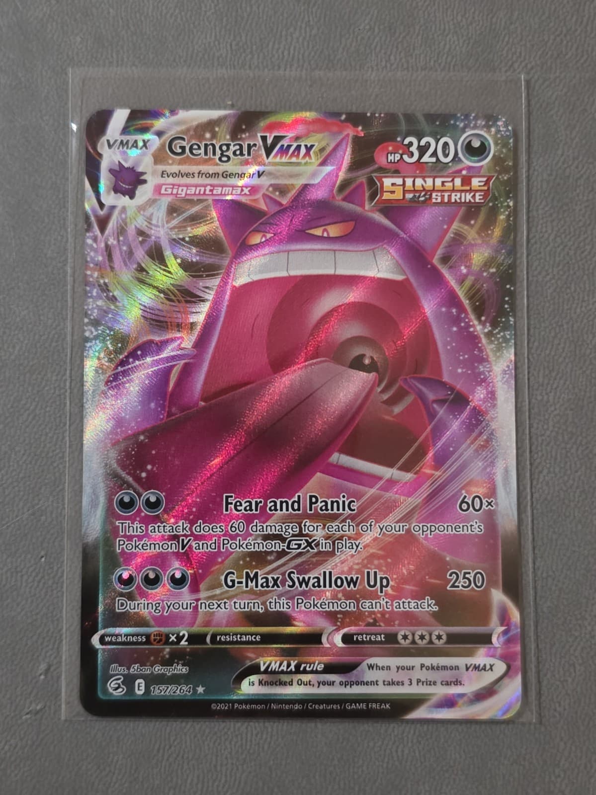 Gengar VMAX 157/264 Swsh08: Fusion Strike Holo