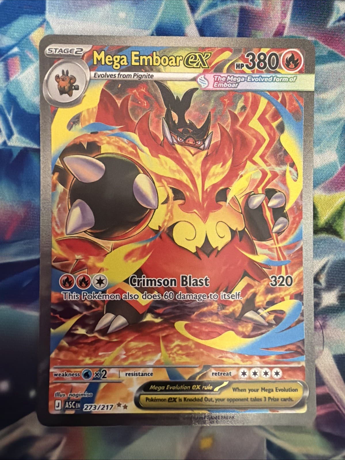 Mega Emboar ex Ascended Heroes 273/217 Special Illustration Rare Pokemon TCG NM