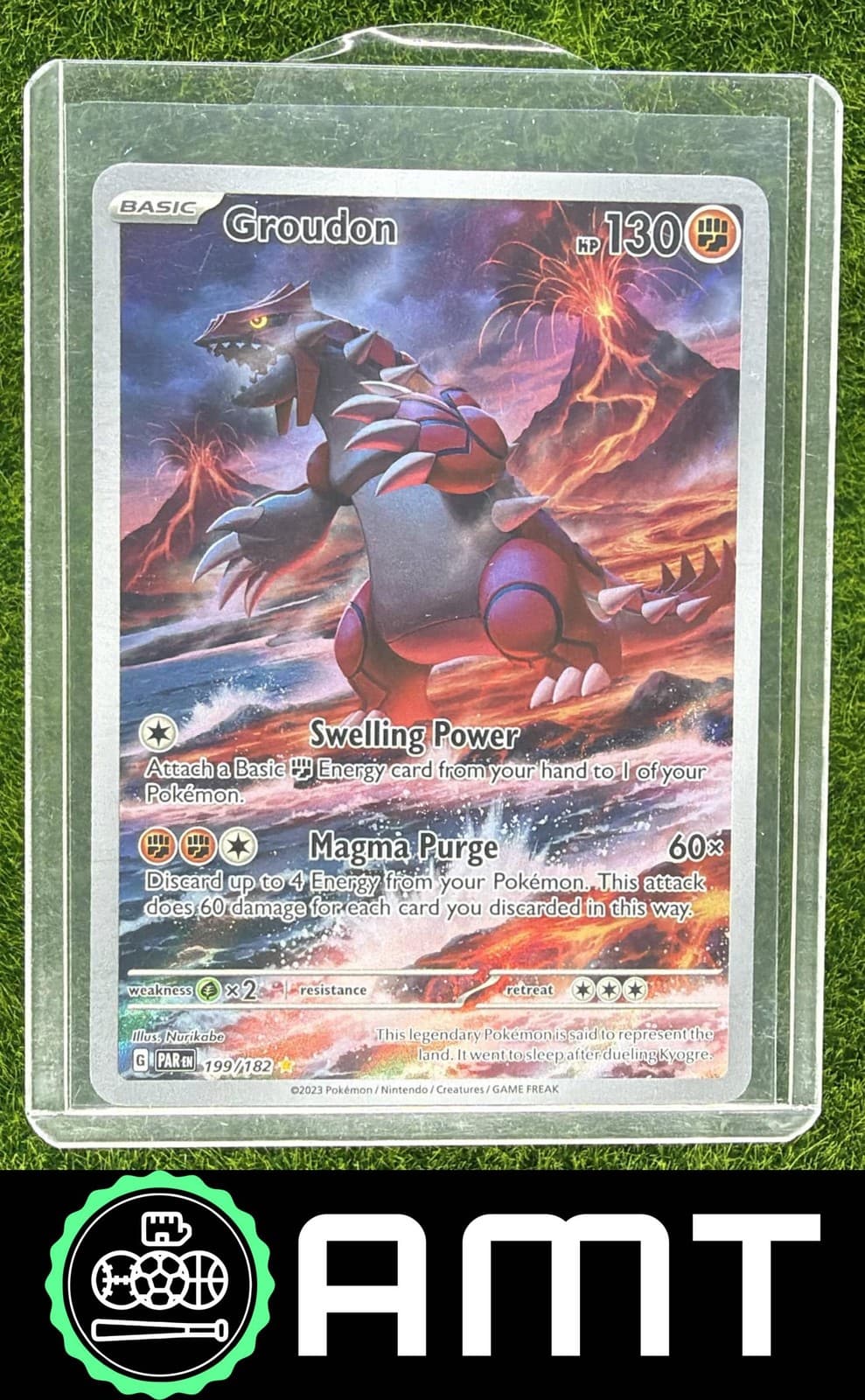 Groudon 2023 Pokemon SV Paradox Rift #199/182 Illustration Rare