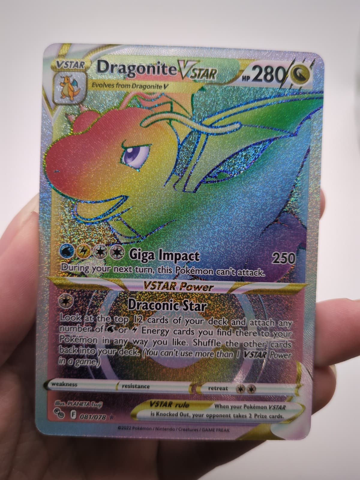 Dragonite VSTAR (Secret) 081/078 Pokémon GO Holo